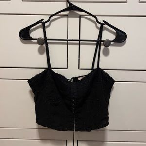 black pacsun crop top corset